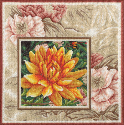 Ц-552 "Оранжевый георгин" 26х26 Панна