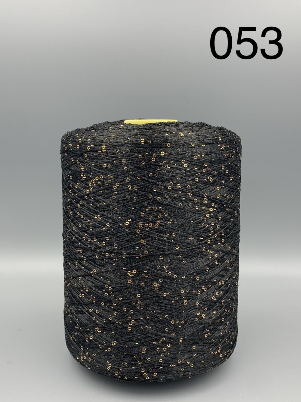 ПАЙЕЛЕТТЕС * PAILLETTES 053 черный , пайетка золото