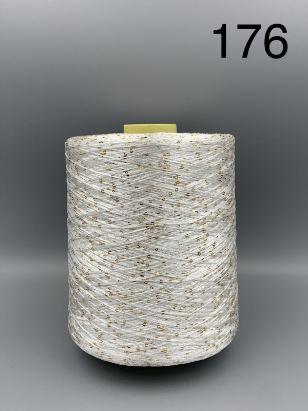 ПАЙЕЛЕТТЕС * PAILLETTES 176 белый , пайетка золото