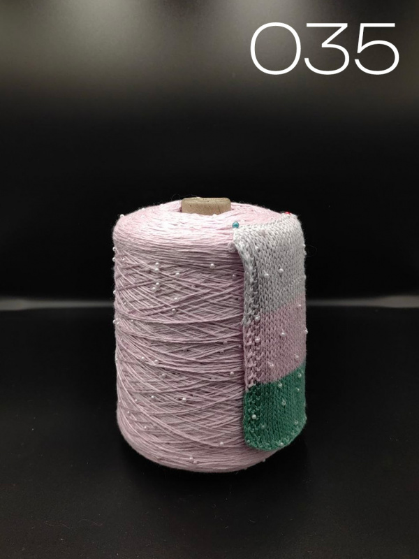 БЕЯД ЯРН*BEAD YARN 035 розовый светлый холодный 