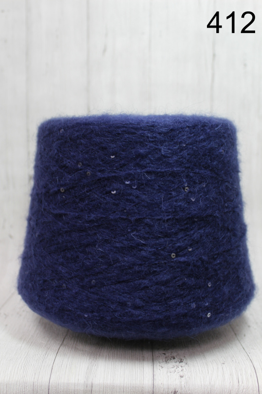 МОХЕР С ПАЙЕТКАМИ 412 джинс фиолетовый